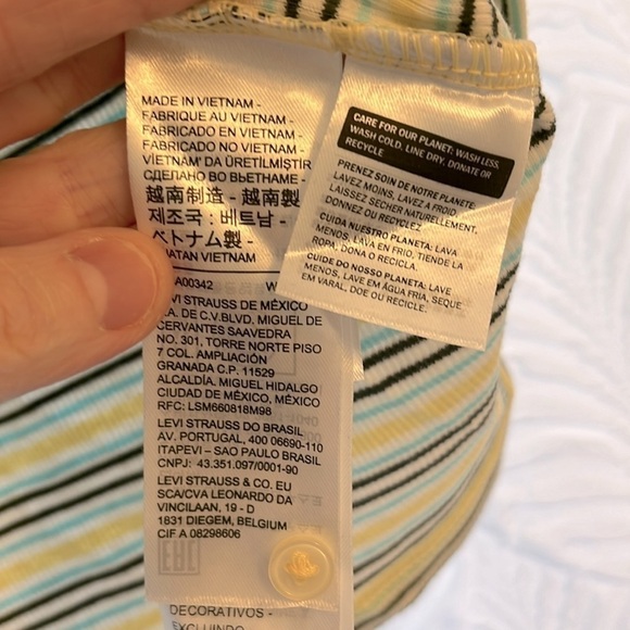 LEVI'S Jenni Cropped Polo Top, Size Small, Yellow - Picture 6 of 9